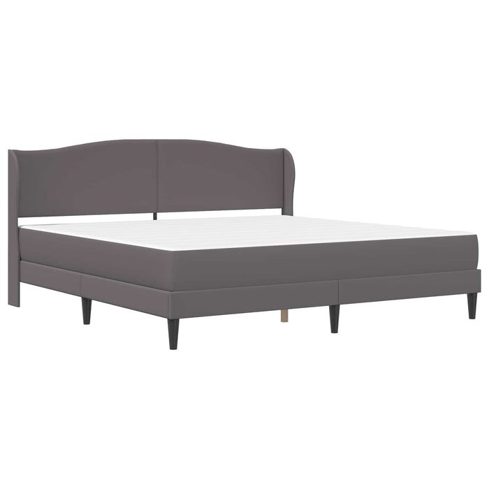 Cadru de pat cu headboard Gri 200 x 200 cm Piele artificială WALTI