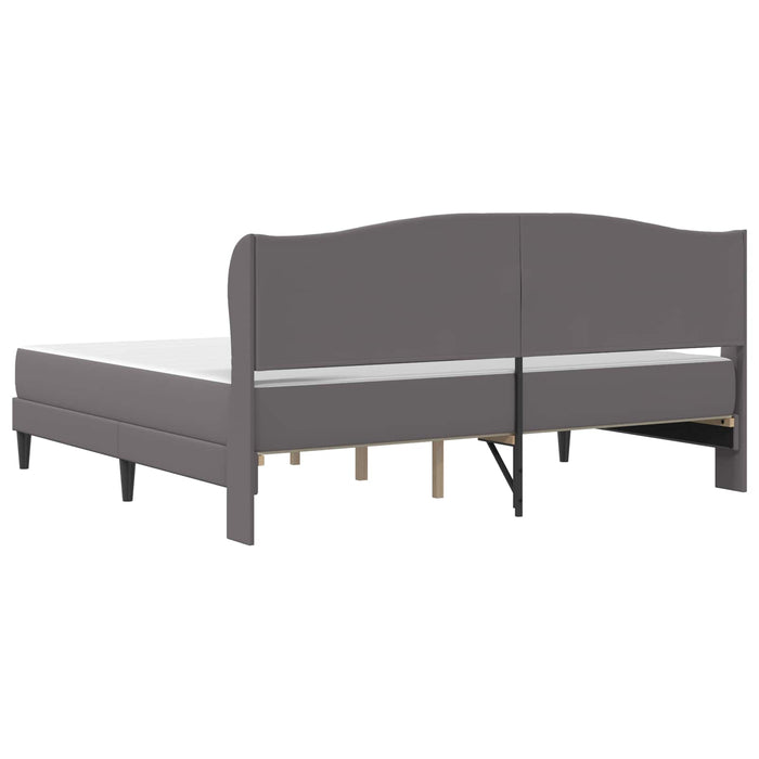 Cadru de pat cu headboard Gri 200 x 200 cm Piele artificială WALTI