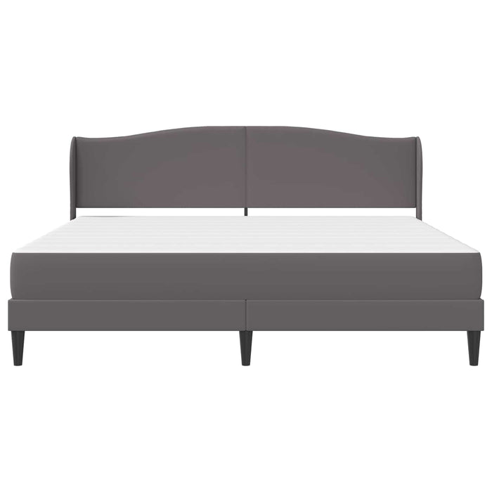 Cadru de pat cu headboard Gri 200 x 200 cm Piele artificială WALTI