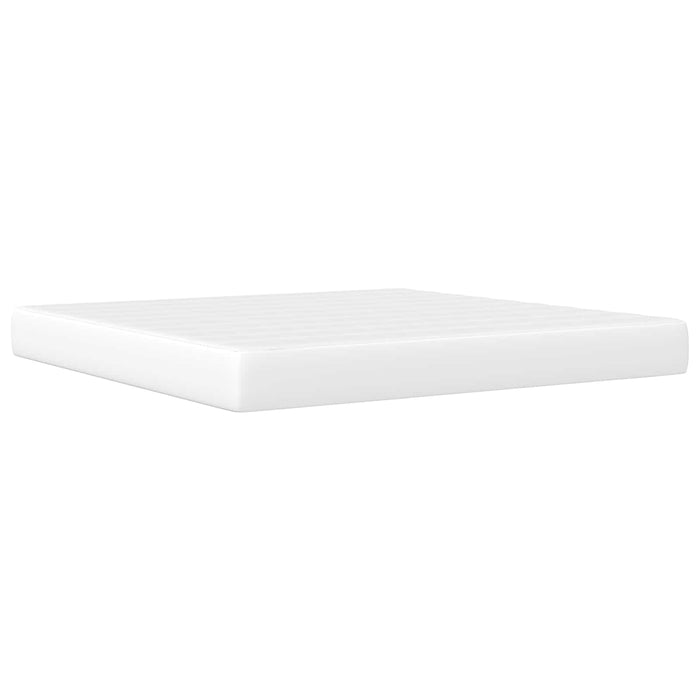 Cadru de pat cu headboard Alb 200 x 200 cm Piele artificială WALTI