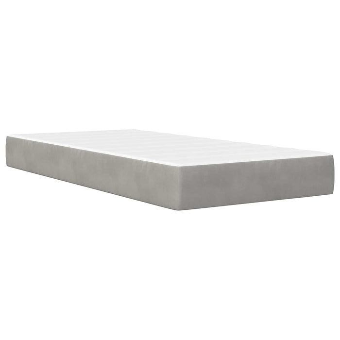 Cadru de pat cu headboard Gri deschis 80 x 200 cm Catifea WALTI