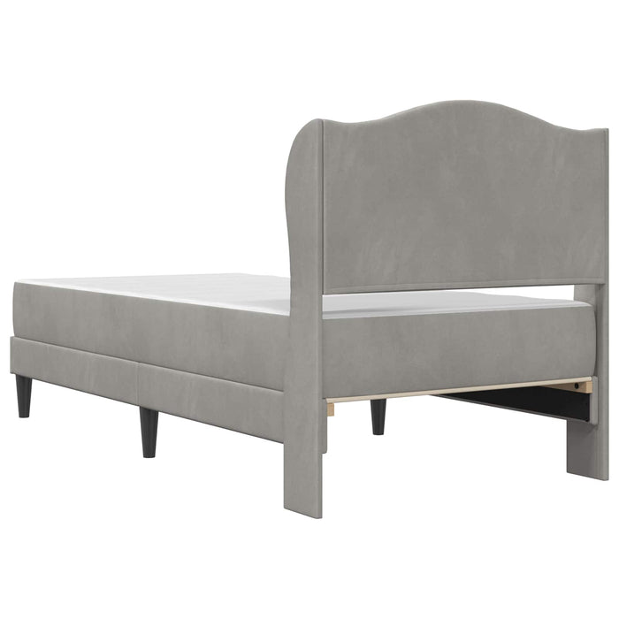 Cadru de pat cu headboard Gri deschis 80 x 200 cm Catifea WALTI