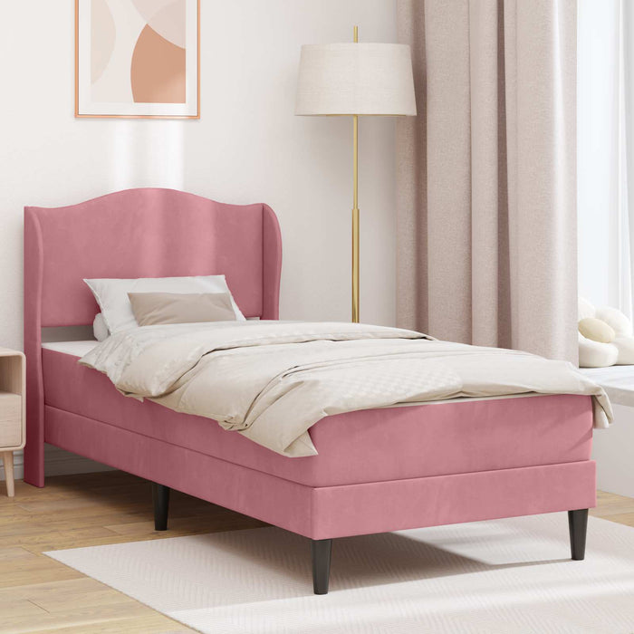 Cadru de pat cu headboard Roz 90 x 190 cm Catifea - WALTI WALTI