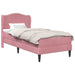 Cadru de pat cu headboard Roz 90 x 190 cm Catifea - WALTI WALTI