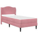 Cadru de pat cu headboard Roz 90 x 190 cm Catifea - WALTI WALTI