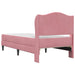 Cadru de pat cu headboard Roz 90 x 190 cm Catifea - WALTI WALTI