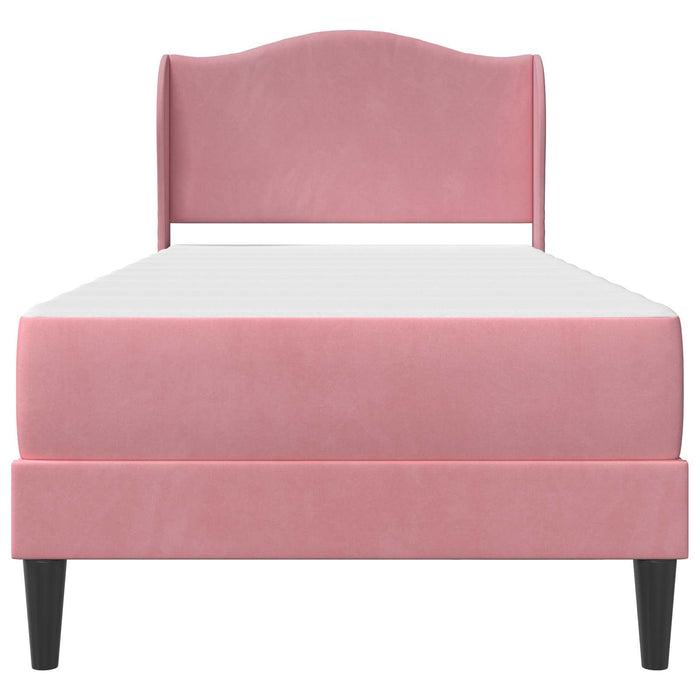 Cadru de pat cu headboard Roz 90 x 190 cm Catifea - WALTI WALTI