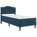 Cadru de pat cu headboard albastru 90 x 190 cm Catifea - WALTI WALTI