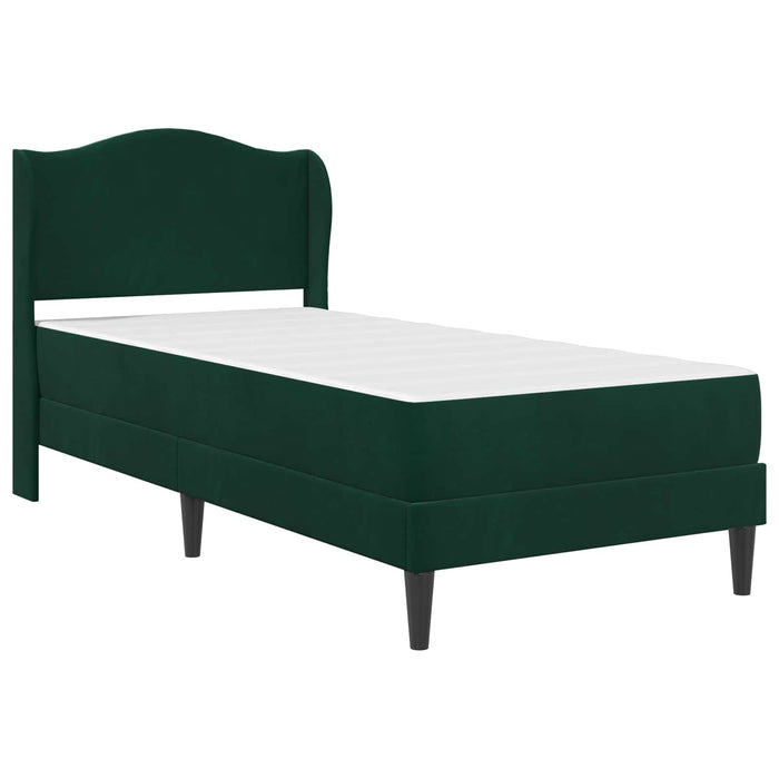 Cadru de pat cu headboard Verde închis 90 x 200 cm Catifea WALTI