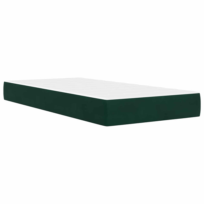 Cadru de pat cu headboard Verde închis 90 x 200 cm Catifea WALTI
