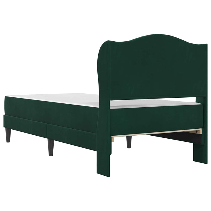Cadru de pat cu headboard Verde închis 90 x 200 cm Catifea WALTI