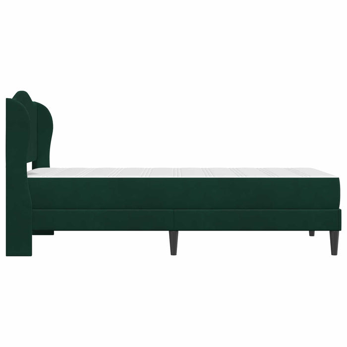Cadru de pat cu headboard Verde închis 90 x 200 cm Catifea WALTI