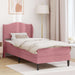 Cadru de pat cu headboard Roz 100 x 200 cm Catifea - WALTI WALTI