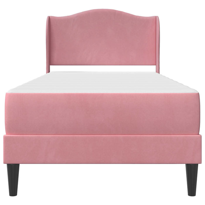 Cadru de pat cu headboard Roz 100 x 200 cm Catifea - WALTI WALTI