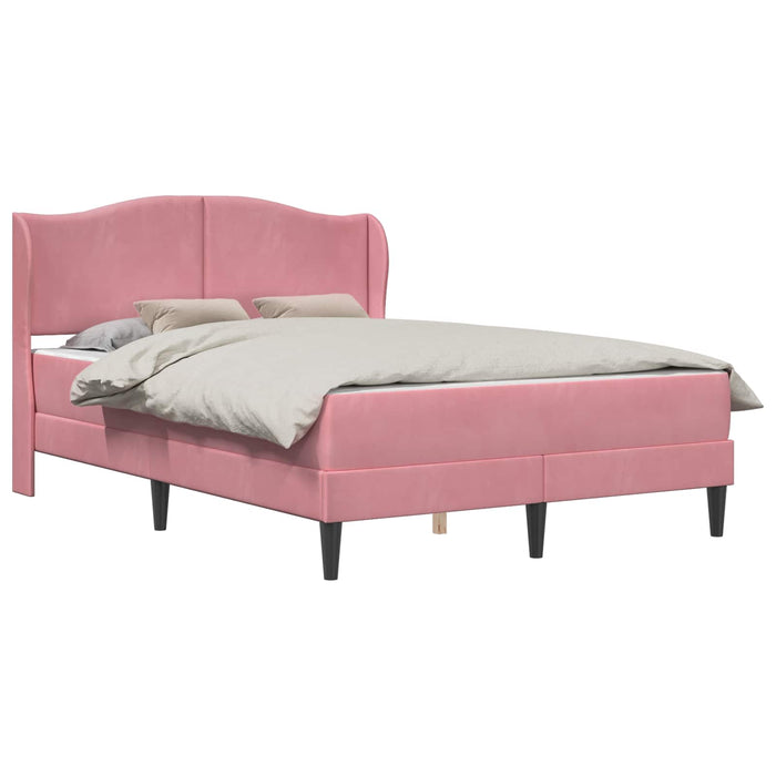 Cadru de pat cu headboard 2 pcs Roz 120 x 190 cm Catifea - WALTI WALTI