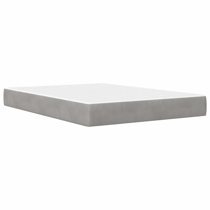 Cadru de pat cu headboard Gri deschis 120 x 200 cm Catifea WALTI