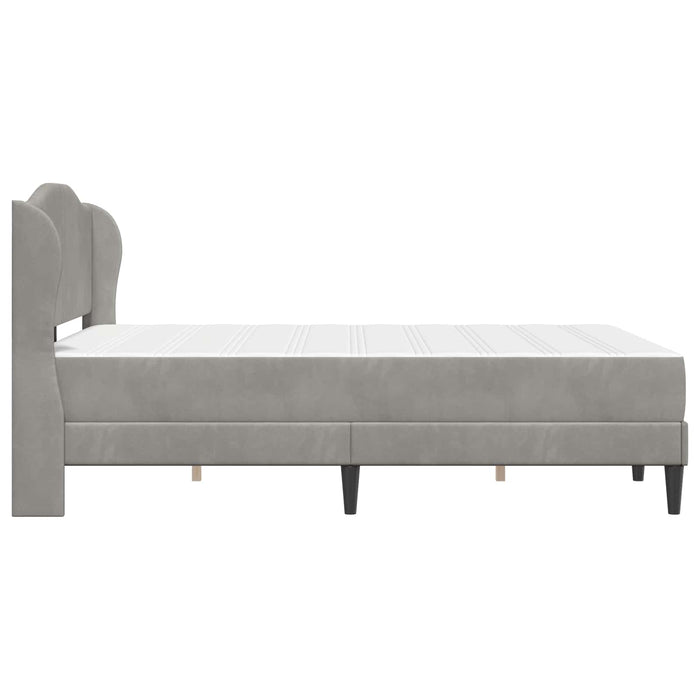 Cadru de pat cu headboard Gri deschis 120 x 200 cm Catifea WALTI