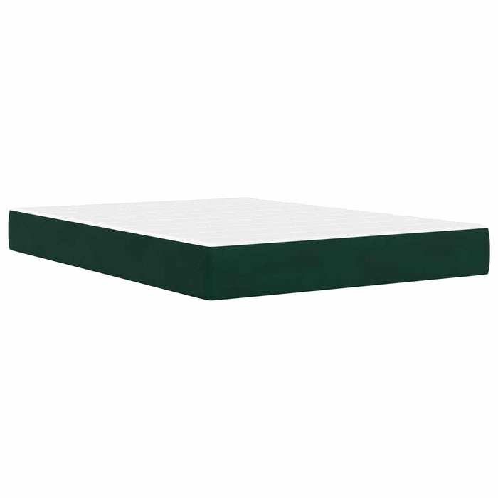 Cadru de pat cu headboard Verde închis 120 x 200 cm Catifea WALTI