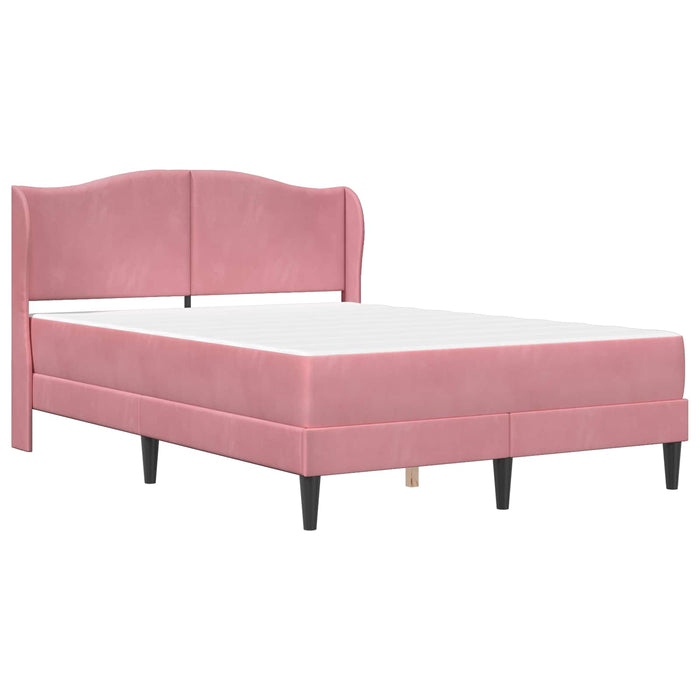 Cadru de pat cu headboard Roz 140 x 190 cm Catifea - WALTI WALTI