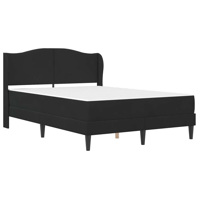 Cadru de pat cu headboard Negru 140 x 190 cm Catifea - WALTI WALTI