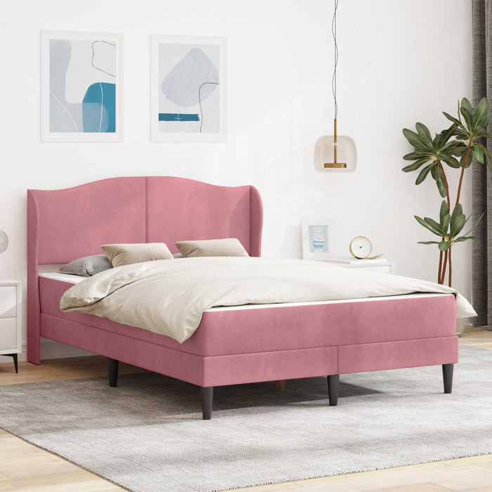 Cadru de pat cu headboard Roz 140 x 200 cm Catifea - WALTI WALTI