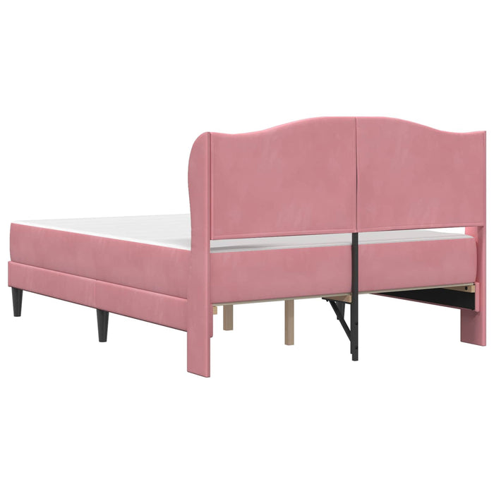 Cadru de pat cu headboard Roz 160 x 200 cm Catifea - WALTI WALTI