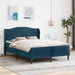 Cadru de pat cu headboard albastru 160 x 200 cm Catifea - WALTI WALTI
