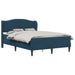 Cadru de pat cu headboard albastru 160 x 200 cm Catifea - WALTI WALTI