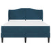 Cadru de pat cu headboard albastru 160 x 200 cm Catifea - WALTI WALTI