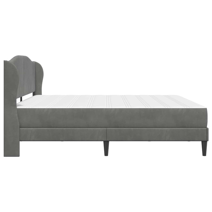 Cadru de pat cu headboard Gri închis 180 x 200 cm Catifea WALTI