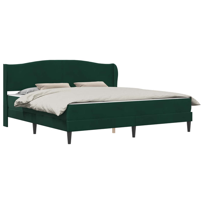 Cadru de pat cu headboard Verde închis 180 x 200 cm Catifea WALTI