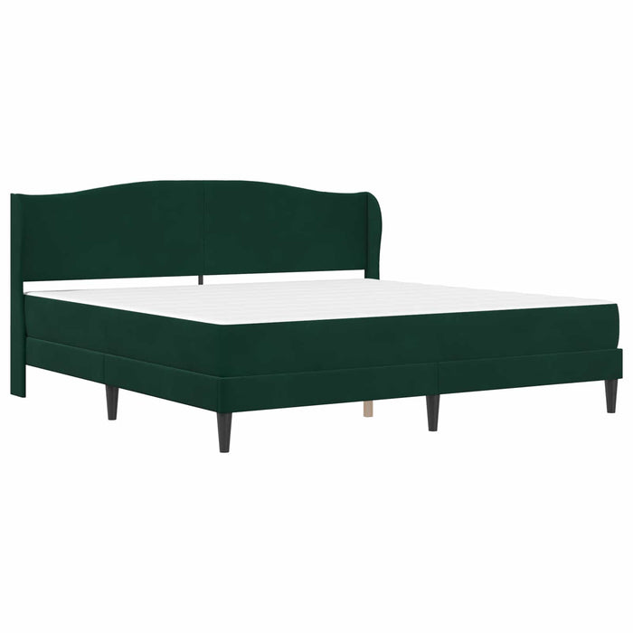 Cadru de pat cu headboard Verde închis 180 x 200 cm Catifea WALTI