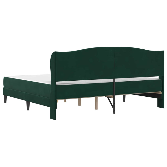 Cadru de pat cu headboard Verde închis 180 x 200 cm Catifea WALTI