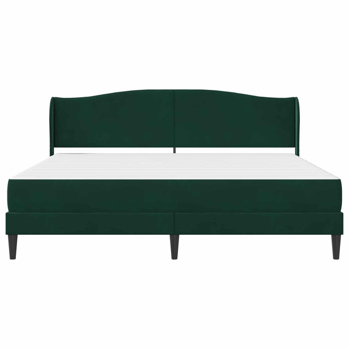 Cadru de pat cu headboard Verde închis 180 x 200 cm Catifea WALTI
