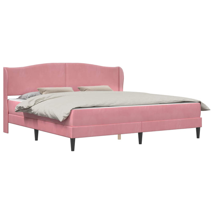 Cadru de pat cu headboard Roz 180 x 200 cm Catifea - WALTI WALTI