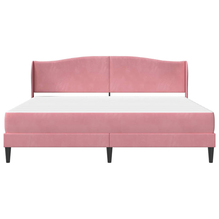 Cadru de pat cu headboard Roz 180 x 200 cm Catifea - WALTI WALTI