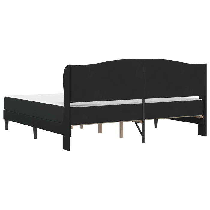 Cadru de pat cu headboard Negru 180 x 200 cm Catifea - WALTI WALTI