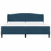 Cadru de pat cu headboard albastru 180 x 200 cm Catifea - WALTI WALTI