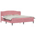 Cadru de pat cu headboard Roz 200 x 200 cm Catifea - WALTI WALTI
