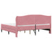 Cadru de pat cu headboard Roz 200 x 200 cm Catifea - WALTI WALTI