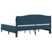 Cadru de pat cu headboard albastru 200 x 200 cm Catifea - WALTI WALTI
