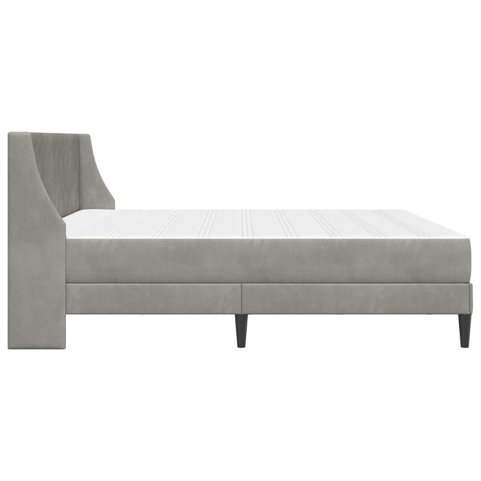Cadru de pat cu saltea Gri deschis 180 x 200 cm Catifea WALTI