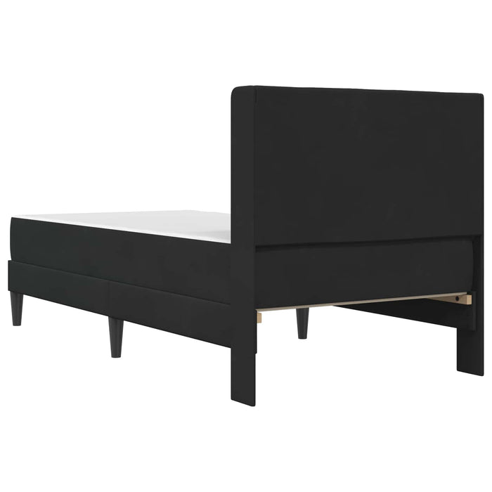 Cadru de pat cu saltea cu headboard Negru 90 x 190 cm Catifea WALTI