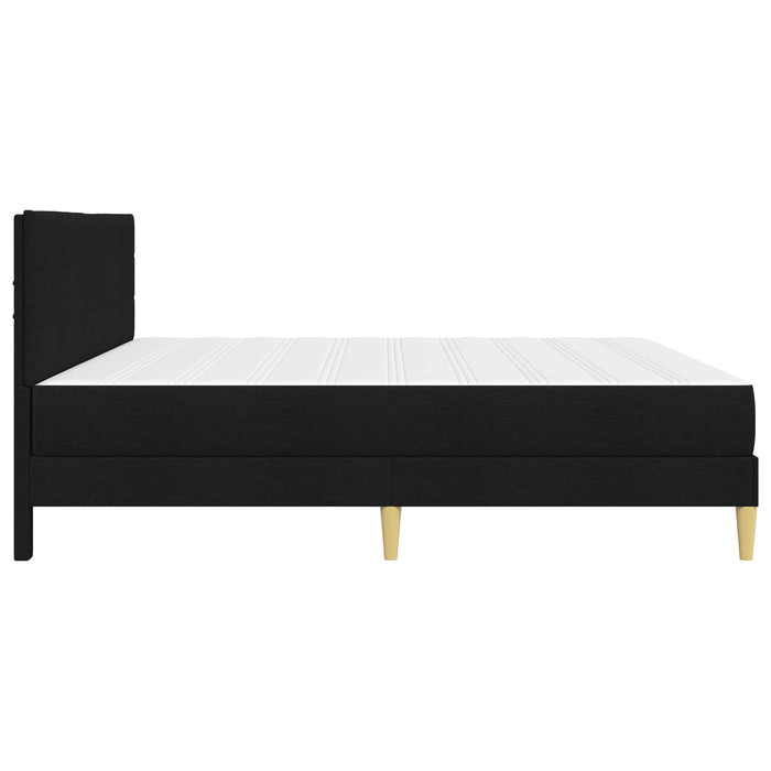 Cadru de pat cu saltea cu headboard Negru 180 x 200 cm țesătură WALTI