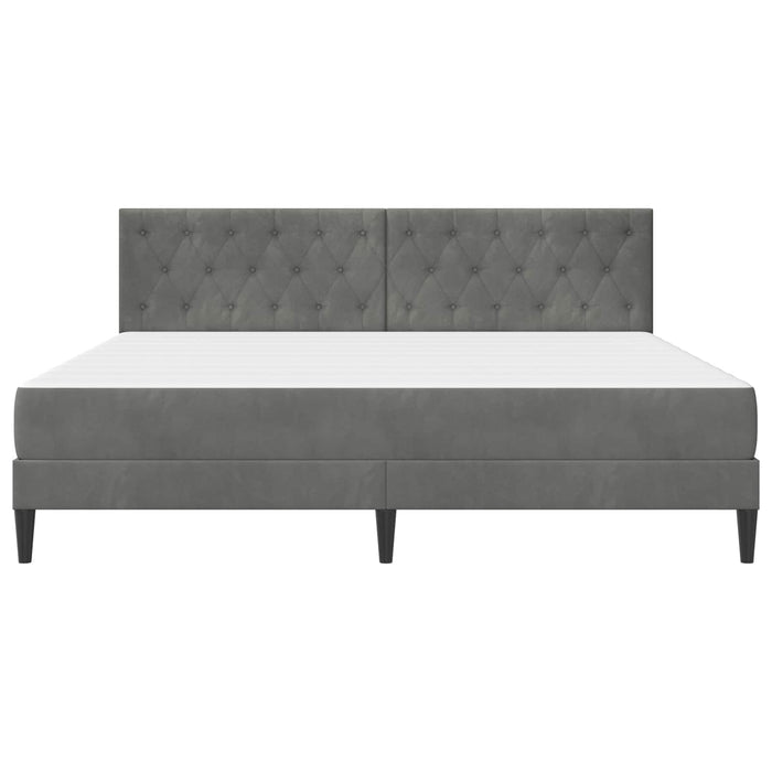Cadru de pat cu saltea Gri închis 180 x 200 cm Catifea WALTI