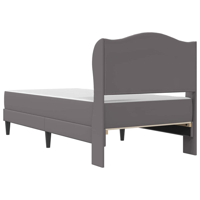 Cadru de pat cu headboard Gri 90 x 190 cm Piele artificială WALTI