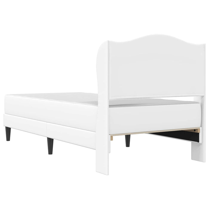 Cadru de pat cu headboard Alb 90 x 190 cm Piele artificială WALTI