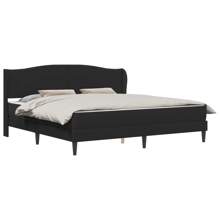 Cadru de pat cu headboard Negru 180 x 200 cm Piele artificială WALTI
