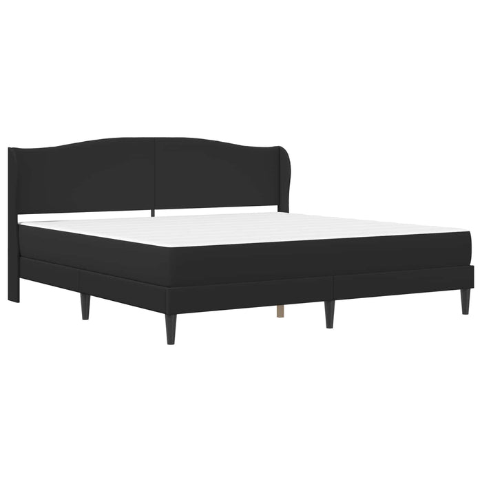 Cadru de pat cu headboard Negru 180 x 200 cm Piele artificială WALTI