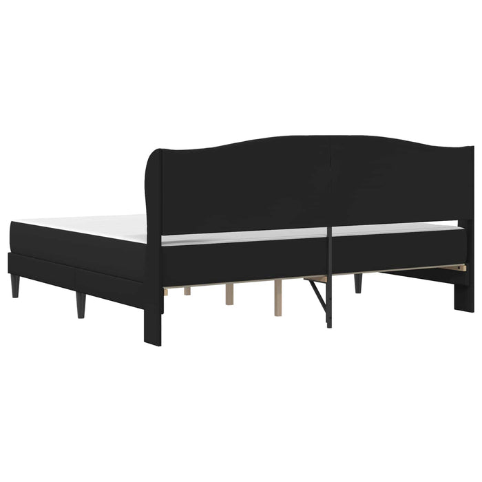 Cadru de pat cu headboard Negru 180 x 200 cm Piele artificială WALTI